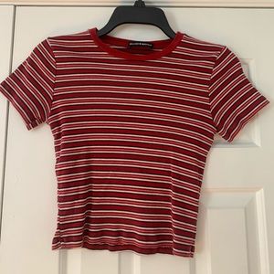Brandy Melville Striped Red Top